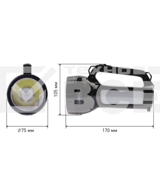 Фонарь светодиодный ЭРА Трофи PA-504 прожекторный аккумуляторный со встроенным светильником