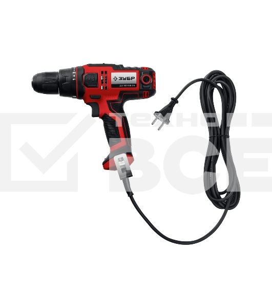 Дрель-шуруповерт сетевой ЗУБР ДШ-М3-500-2 К, Сетевая, 500 Вт, Кейс