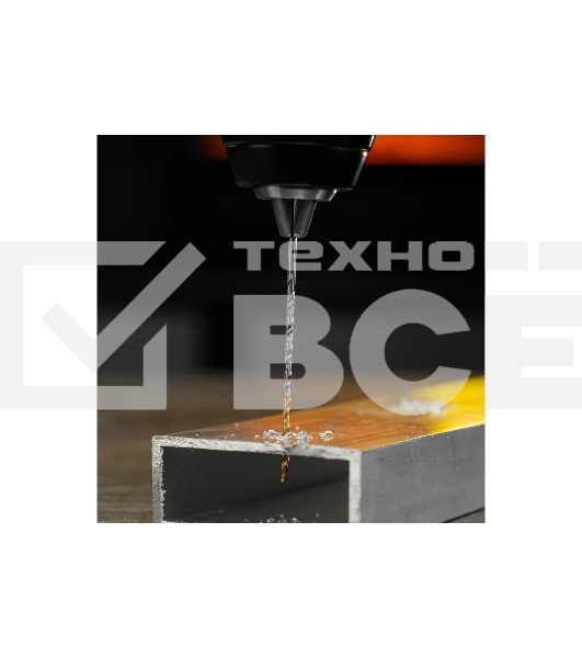 Сверло спиральное по металлу Denzel 2,5 х 95 мм Р6М5, Golden Tip, удлиненное, 2 шт.