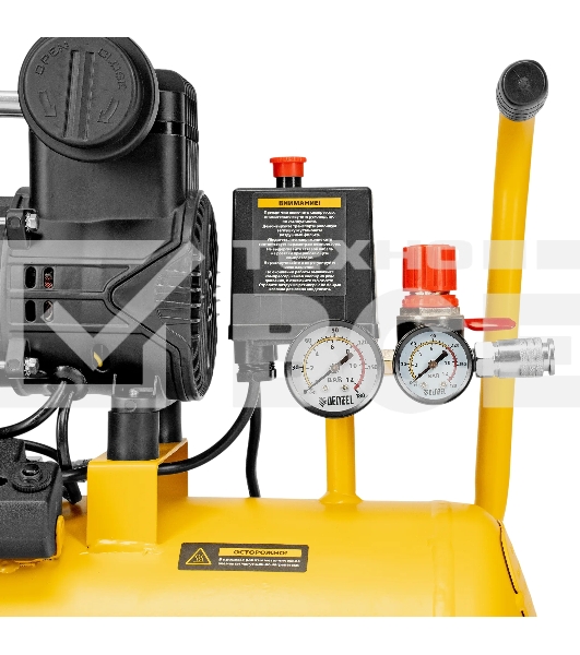 Компрессор безмасл. малошумный Denzel DLP-950/24, 950 Вт, 24 л, 2850 об/мин, 170 л/мин