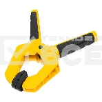 Струбцина клещеобразная Denzel усиленная 65 х 50 мм, двухкомпонентные рукоятки, фото 1