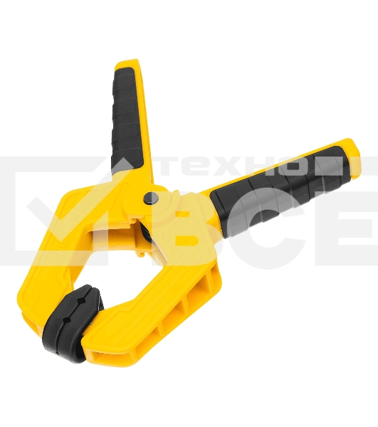 Струбцина клещеобразная Denzel усиленная 65 х 50 мм, двухкомпонентные рукоятки
