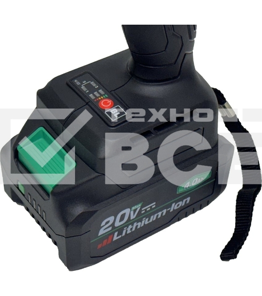 Гайковерт ударный аккумуляторный DWT ABWP-20 DN-4C2 BMC /20В/350 Нм/2400 об.в мин/3000 уд.в мин/M12-M22/бесщеточный мотор/LED-подсветка/2 АКБ, 4 А·ч/ЗУ/кейс/черный (ABWP-20 DN-4C2 BMC)