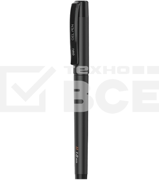 Ручка гелевая Deli EG159-BK ассорти, d=1.0мм, черные чернила, резиновая манжета