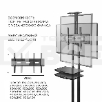 Стойка для телевизора с кронштейном ONKRON TS1552 40'-70', мобильная, черный, фото4