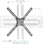 Кронштейн для телевизора Kromax CORBEL-6 черный, 22'-65' макс. 30 кг, настенный, поворот и наклон, фото2