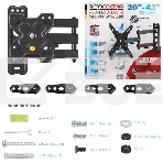 Кронштейн Arm media MARS-8 черный, 8 шт/уп. Кр. стал. настенный для TV 20'-43', max 25 кг, 4 ст св., нак. +5°-15°, пов. ±90° от ст. 66-370 мм. max VESA 200x200 мм., фото4