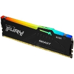 Оперативная память Kingston Fury Beast RGB, DDR5, 32GB (1x32GB), 6400 MHz, CL32, с радиатором, RGB, черный, фото2