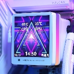 Водяное охлаждение для процессора Thermalright Grand Vision 240 (240mm, LED, White, ARGB/Fans: 2x120mm, 80.45CFM, 29.4dBA, 2150RPM/Pump height 72.5mm, 6400RPM, Rad thickness 27mm/S: 1700, 1200, 1851, 115X, 2011, 2066, AM5, AM4), фото2