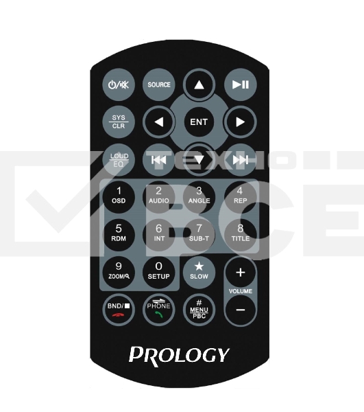Автомагнитола Prology MPV-310, 2 DIN, 7', Bluetooth, USB Type-A, AUX, пульт ДУ