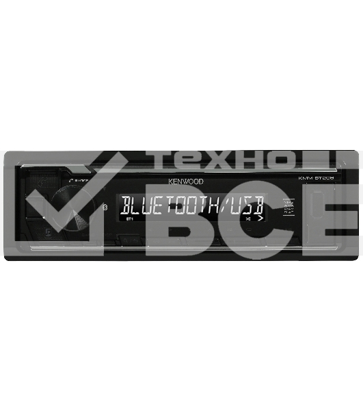 Автомагнитола Kenwood KMM-BT208, 1 DIN, Bluetooth, USB Type-A, AUX, съёмная панель