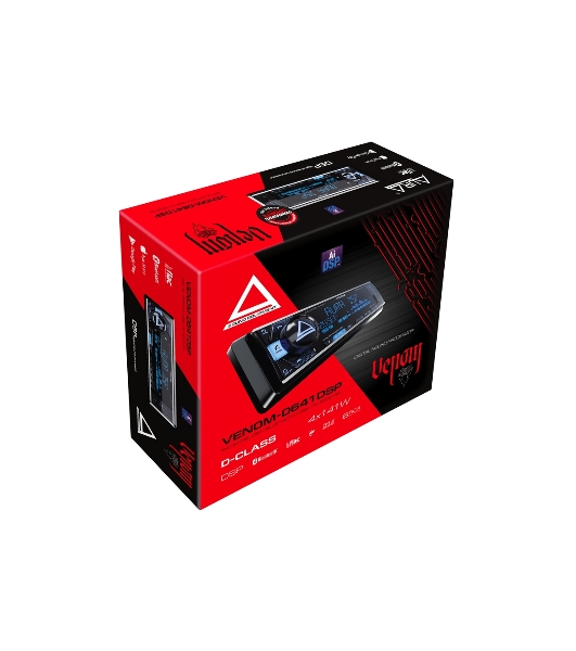Автомагнитола AURA VENOM-D641DSP, 1 DIN, Bluetooth, USB Type-A, AUX, пульт ДУ