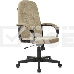 Кресло руководителя Бюрократ CH 002 Fabric Light-21 песочный, крестов. пластик