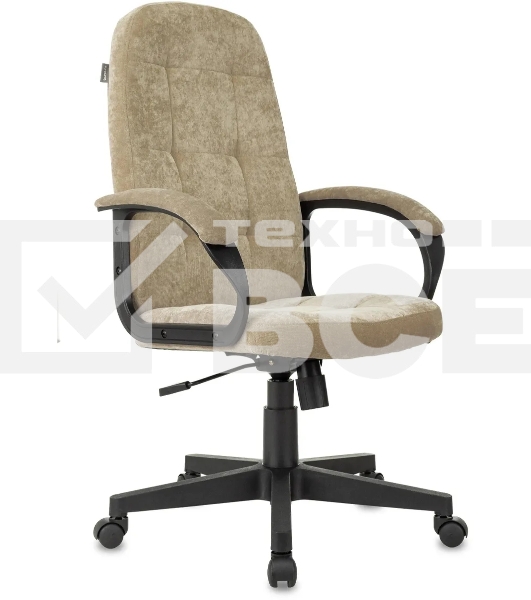 Кресло руководителя Бюрократ CH 002 Fabric Light-21 песочный, крестов. пластик