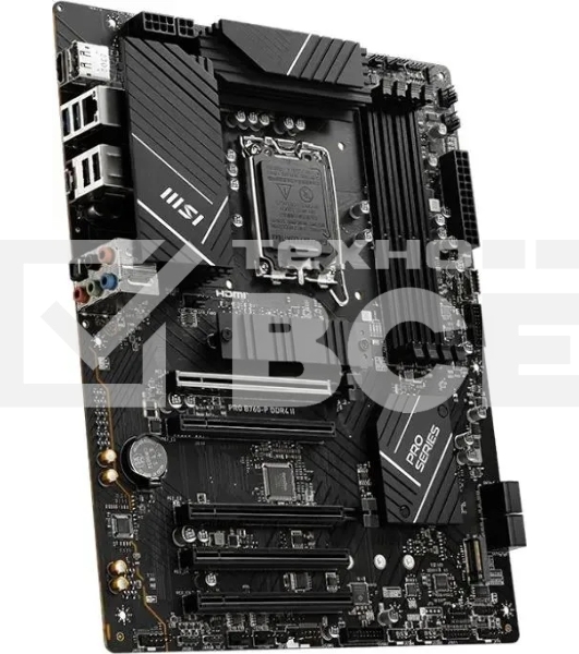 Материнская плата MSI PRO B760-P II, LGA 1700, Intel B760, 4xDDR5, 4xSATA, 2xM.2, 1xPCI-E 4.0 x16, 1xPCI-E 4.0 x4, 3xPCI-E 3.0 x1, 1xHDMI, 1xDP, 1xRJ45 2.5Gb, 1xUSB-C 3.2 Gen 2, 2xUSB-A 3.2 Gen 1, 2xUSB-A 2.0, 5x3.5мм, TOSLINK, 7.1, Standard-ATX