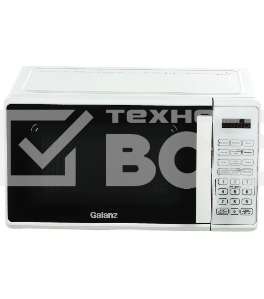 Микроволновая печь Galanz MOS-2010DW белый, 20 л, 700 Вт, переключатели - сенсор