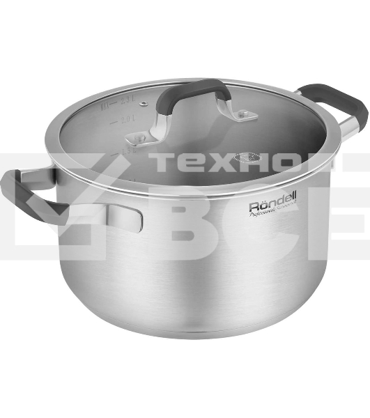 Кастрюля Rondell Stolz RDS-1752, 2.3л, 18см, с крышкой, стальной