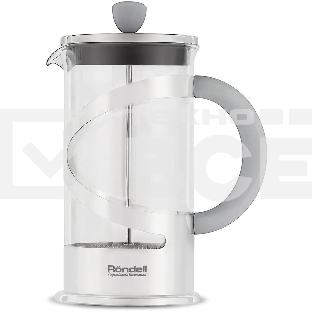 Френч-пресс Rondell Crystal Grey RDS-840, 1л, стальной