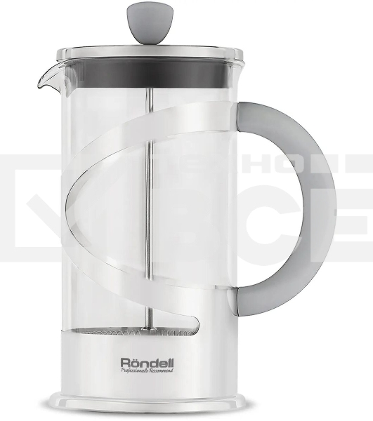 Френч-пресс Rondell Crystal Grey RDS-840, 1л, стальной
