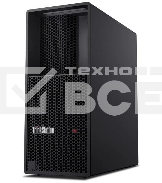 Компьютер Lenovo ThinkStation P3t, Intel Core i7 13700, DDR5 16ГБ, 512ГБ(SSD), NVIDIA T400 - 4 ГБ, CR, Windows 11 Professional, черный