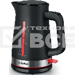 Чайник электрический Bosch TWK4M223 1.7 л, 2400 Вт, черный, фото 1