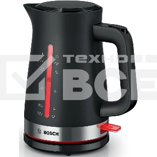 Чайник электрический Bosch TWK4M223 1.7 л, 2400 Вт, черный