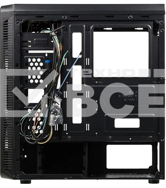 Компьютерный корпус Accord JP-X черный без БП ATX 2xUSB2.0 1xUSB3.0 bott PSU