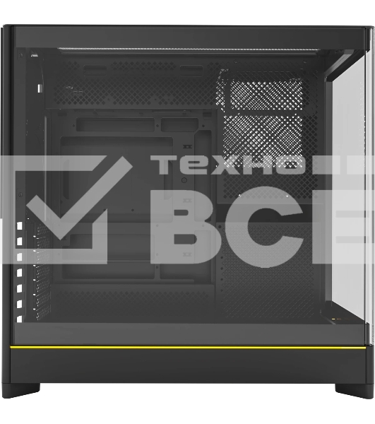 Компьютерный корпус Montech HS02 черный без БП ATX 4x140мм 2xUSB 3.0 1xUSB3.1 audio bott PSU