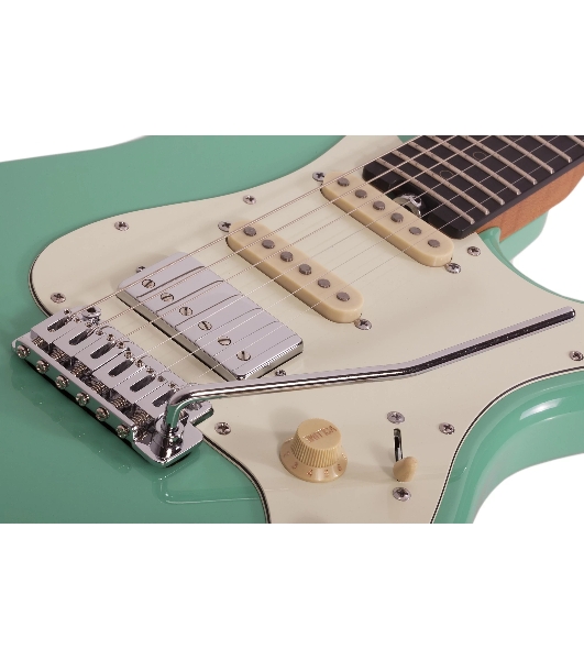 Электрогитара SCHECTER NICK JOHNSTON TRAD-HSS A. GREEN - электрогитара 6-струнная. 22 лада, корпус: ольха, гриф: обоженный клен, накладка черное дерево, на болтах, звукосниматели: HSS Schecter Diamond '78, 2x Schecter Diamond Nick Johnston Single Coil, р