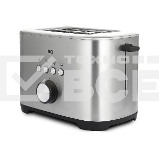 Тостер BQ T1010 Steel-Black, Мощность 800 Вт, 7 степеней поджаривания