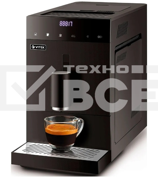 Кофемашина автоматическая Vitek Metropolis VT-8700 черный, зерновой кофе, 1.2 л, 1350 Вт, 20 Бар