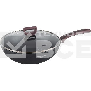 Сковорода ВОК (WOK) Rondell Fest RDA-1527 круглая 28см покрытие: Xylan Plus ручка несъемная (с крышкой) черный