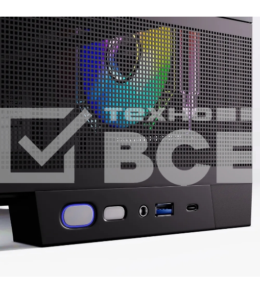 Компьютерный корпус ABR MINI PRO (1*USB 3.0, 1*USB Type-C, HD Audio, 4xRGB Fan, ATX, Micro-ATX, ITX)