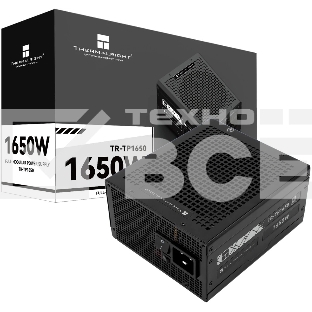 Блок питания Thermalright, 1650W 80+ Platinum (ATX, 3.0, PCIe 5.0, Full modular, 1x24(20+4)pin 600mm, 3xCPU 8(4+4)pin, 4xPCIe*2 8(6+2)pin, 2x12VHPWR PCIe 5.0 12+4pin 600mm, 6xSATA, 5xMOLEX4pin, Active, 120x120mm, 170x150x86mm, OPP, OVP, OTP, OCP, SCP, bla