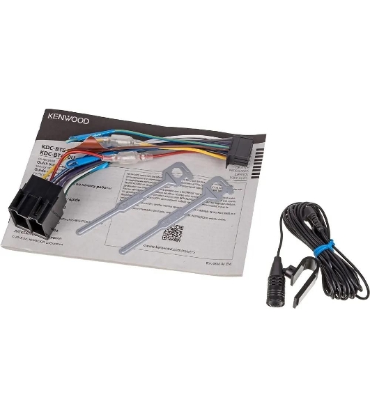 Автомагнитола Kenwood KDC-BT530U, 1 DIN, CD, Bluetooth, USB Type-A, AUX, съёмная панель