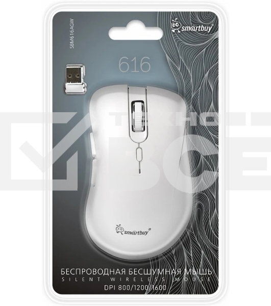 Мышь беспроводная Smartbuy (SBM616AGW) 616AG белый