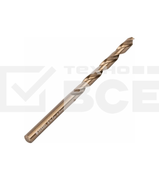 Сверло по металлу Denzel 4,8 мм, HSS Co-8%