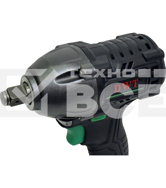 Гайковерт ударный аккумуляторный DWT ABWP-20 DN-4C2 BMC /20В/350 Нм/2400 об.в мин/3000 уд.в мин/M12-M22/бесщеточный мотор/LED-подсветка/2 АКБ, 4 А·ч/ЗУ/кейс/черный (ABWP-20 DN-4C2 BMC)