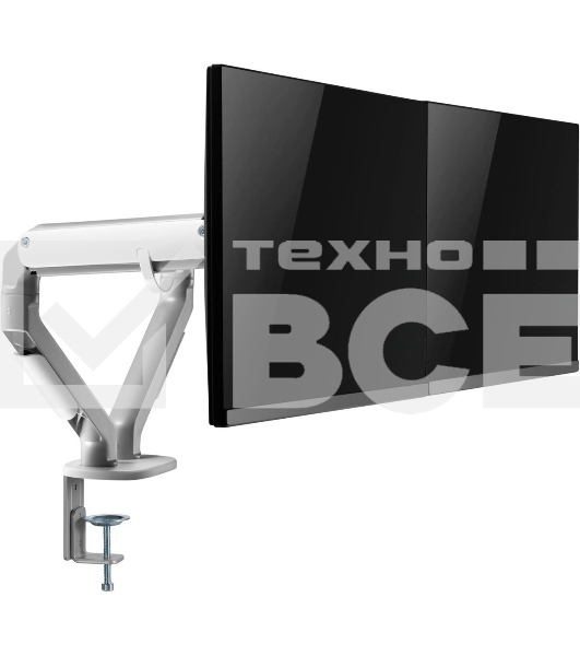 Кронштейн для мониторов Ultramounts UM735SIL серый/серебристый 17'-27' макс.7кг крепление к столешнице поворот и наклон