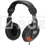 Гарнитура проводная полноразмерная с микрофоном (гарнитура) ExeGate Office HS-130S (2x3.5мм, динамик 40мм, 20-20000Гц, длина кабеля 2.2м, регулировка громкости), фото 1