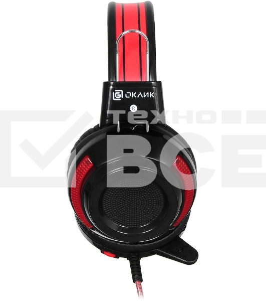 Проводные наушники Oklick HS-G300 черный/красный, полноразмерные, jack 3.5 мм