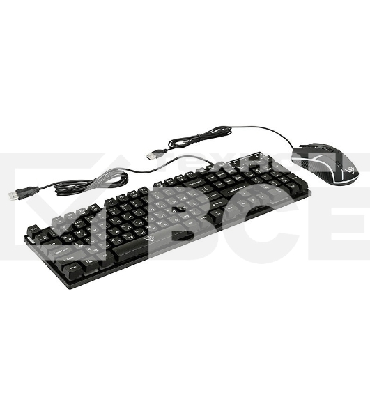 Комплект клавиатура+мышь Nakatomi KMG-2305U проводной, USB, 1600 DPI, черный