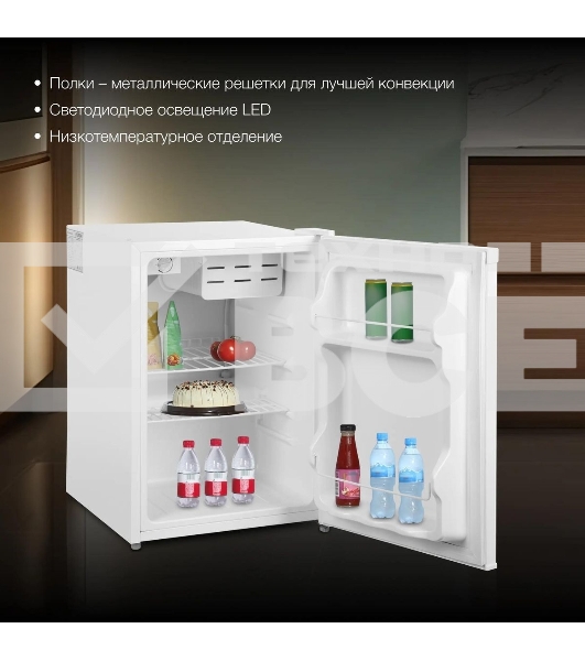 Холодильник Hyundai CO1002 белый однокамерный 65л, ручная разморозка