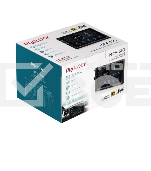 Автомагнитола Prology MPV-310, 2 DIN, 7', Bluetooth, USB Type-A, AUX, пульт ДУ