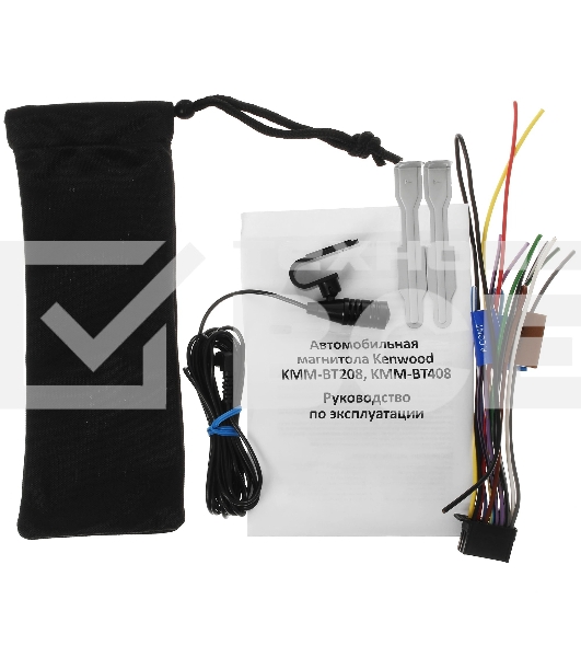 Автомагнитола Kenwood KMM-BT208, 1 DIN, Bluetooth, USB Type-A, AUX, съёмная панель