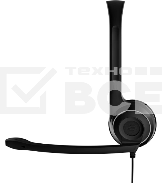 Гарнитура EPOS PC 8 чёрный, проводная, USB, подвижный микрофон, выключение микрофона