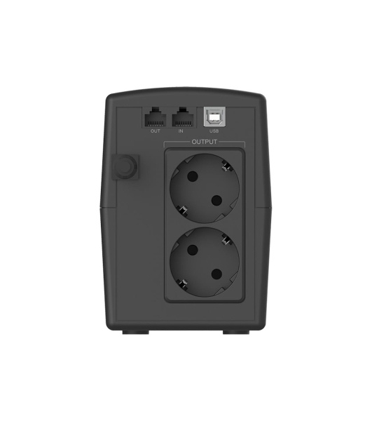 Источник бесперебойного питания CBR QTM-650T-2F-LCUC / 650ВА / 360Вт / 2 x Shuko, HID-USB, RJ45/11