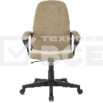 Кресло руководителя Бюрократ CH 002 Fabric Light-21 песочный, крестов. пластик, фото2