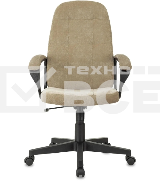Кресло руководителя Бюрократ CH 002 Fabric Light-21 песочный, крестов. пластик