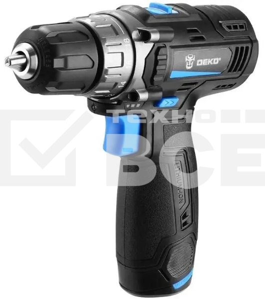 Дрель-шуруповерт Deko DKCD12V PRO Аккумуляторная, Кейс
